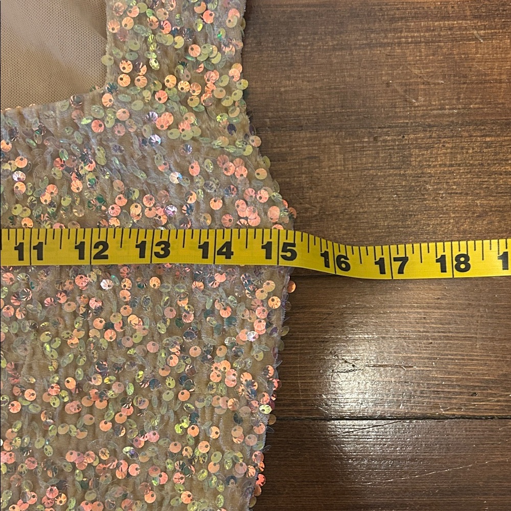 ASTR the Label Galaxy Gold Sequined Mini Dress - Large, NWOT - Picture 11 of 13